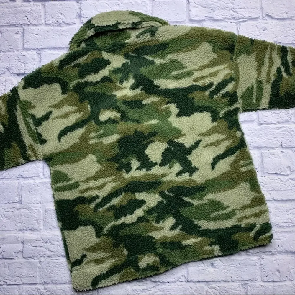 J.Crew Snap-collar Sherpa Polartec Fleece in Camo